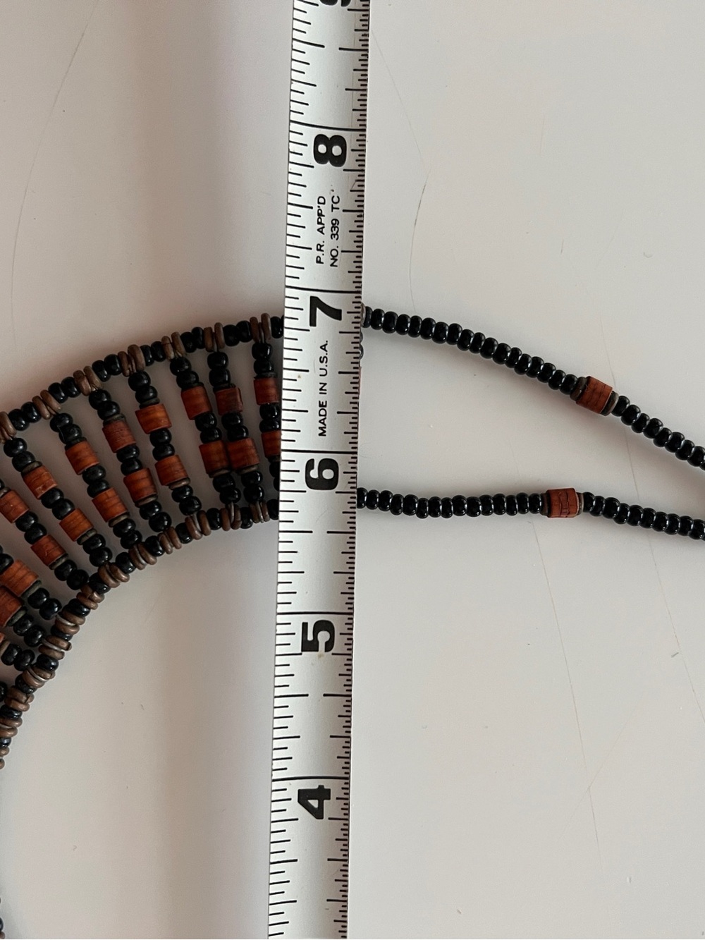 Handmade Black and Brown Beaded Statement Necklace - Picture 3 of 4